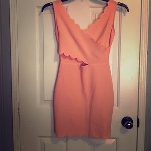 pink formal mini dress